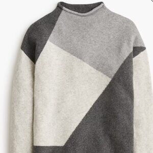 JCrew Colorblock Mockneck Sweater